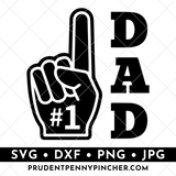 No. 1 Fan Father's Day SVG File