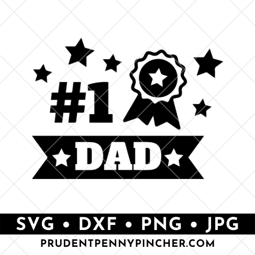 #1 Dad Award Father's Day SVG File
